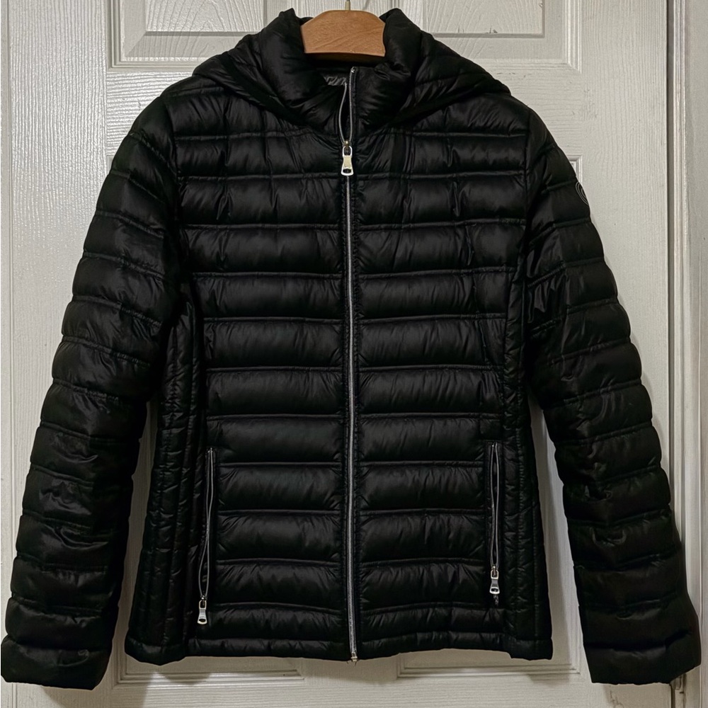 Calvin Klein Packable Lightweight Women’s Black and Gray Puffer Jacket Sz L